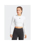 adidas Halenka AEROREADY Hyperglam Crop Long-Sleeve Top HZ2316 Bílá - Pepit.cz