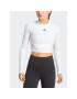 adidas Halenka AEROREADY Hyperglam Crop Long-Sleeve Top HZ2316 Bílá - Pepit.cz