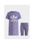 adidas Každodenní šaty Floral Dress Set IB9483 Fialová Slim Fit - Pepit.cz