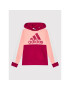 adidas Mikina Colorblock Fleece HC5660 Bordó Regular Fit - Pepit.cz