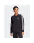 adidas Mikina Essentials 3-Stripes Sweatshirt IC8766 Černá Loose Fit - Pepit.cz