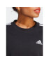 adidas Mikina Essentials 3-Stripes Sweatshirt IC8766 Černá Loose Fit - Pepit.cz