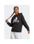 adidas Mikina Essentials Big Logo Oversized French Terry Hoodie HR4934 Černá Loose Fit - Pepit.cz