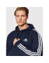 adidas Mikina Essentials Fleece 3-Stripes GK9073 Tmavomodrá Regular Fit - Pepit.cz