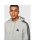 adidas Mikina Essentials Fleece 3-Stripes GK9084 Šedá Regular Fit - Pepit.cz