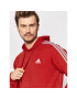 adidas Mikina Essentials Fleece 3-Stripes GU2523 Červená Regular Fit - Pepit.cz