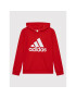 adidas Mikina Essentials GN4037 Červená Regular Fit - Pepit.cz