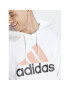 adidas Mikina Essentials Logo IJ8573 Bílá Regular Fit - Pepit.cz