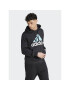 adidas Mikina Essentials Logo Hoodie IJ8574 Černá Regular Fit - Pepit.cz