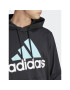 adidas Mikina Essentials Logo Hoodie IJ8574 Černá Regular Fit - Pepit.cz