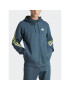 adidas Mikina Future Icons 3-Stripes Full-Zip Hoodie IJ8878 Tyrkysová Regular Fit - Pepit.cz