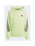 adidas Mikina Future Icons 3-Stripes Hoodie IJ8866 Zelená Regular Fit - Pepit.cz