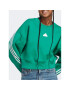 adidas Mikina Future Icons 3-Stripes Sweatshirt IB8698 Zelená Loose Fit - Pepit.cz