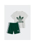 adidas Sada tričko a sportovní šortky Trefoil Shorts Tee Set IB8643 Zelená Regular Fit - Pepit.cz