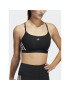 adidas Sportovní podprsenka Aeroreact Training Light-Support 3-Stripes Bra HC7862 Černá - Pepit.cz