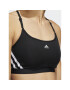 adidas Sportovní podprsenka Aeroreact Training Light-Support 3-Stripes Bra HC7862 Černá - Pepit.cz