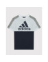 adidas T-Shirt B Cb Logo HC5650 Tmavomodrá Regular Fit - Pepit.cz