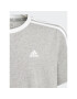 adidas T-Shirt Essentials 3-Stripes Cotton Loose Fit Boyfriend T-Shirt IC3637 Šedá Loose Fit - Pepit.cz