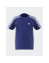 adidas T-Shirt Essentials 3-Stripes Cotton T-Shirt IJ6344 Modrá Regular Fit - Pepit.cz