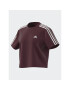 adidas T-Shirt Essentials 3-Stripes Single Jersey Crop Top IL3410 Červená Loose Fit - Pepit.cz