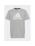 adidas T-Shirt Essentials Big Logo Cotton T-Shirt HR6379 Šedá Regular Fit - Pepit.cz