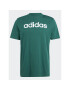 adidas T-Shirt Essentials Single Jersey Linear Embroidered Logo T-Shirt IJ8658 Zelená Regular Fit - Pepit.cz