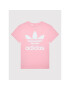 adidas T-Shirt Trefoil HC9585 Růžová Regular Fit - Pepit.cz