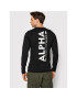 Alpha Industries S dlouhým rukávem Back Print Heavy 116571 Černá Regular Fit - Pepit.cz