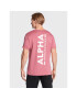 Alpha Industries T-Shirt Backprint 128507 Růžová Regular Fit - Pepit.cz