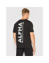 Alpha Industries T-Shirt Backprint T Reflective Print 128507RP Černá Regular Fit - Pepit.cz