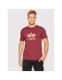 Alpha Industries T-Shirt Basic Foll Print 100501FP Bordó Regular Fit - Pepit.cz