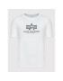 Alpha Industries T-Shirt Basic Reflective Print 100501RP Bílá Regular Fit - Pepit.cz