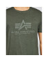 Alpha Industries T-Shirt Basic T Oildye 116515 Zelená Regular Fit - Pepit.cz