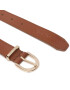 Calvin Klein Dámský pásek Ck Must Metal Loop Rnd Belt 25mm K60K610158 Hnědá - Pepit.cz