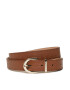 Calvin Klein Dámský pásek Ck Must Rnd Belt 25Mm Embossed K60K610385 Hnědá - Pepit.cz