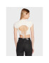 Calvin Klein Jeans Halenka J20J220709 Bílá Cropped Fit - Pepit.cz