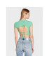 Calvin Klein Jeans Halenka J20J220709 Zelená Cropped Fit - Pepit.cz