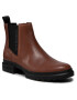 Calvin Klein Jeans Kotníková obuv s elastickým prvkem Cleated Mid Chelsea Boot YW0YW00421 Hnědá - Pepit.cz