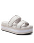 Calvin Klein Jeans Nazouváky Flatform Sandal Twostraps YW0YW00561 Bílá - Pepit.cz