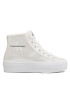 Calvin Klein Jeans Sneakersy Bold Vulc Flatf Mid Laceup Ny Wn YW0YW01226 Écru - Pepit.cz