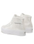 Calvin Klein Jeans Sneakersy Bold Vulc Flatf Mid Laceup Ny Wn YW0YW01226 Écru - Pepit.cz