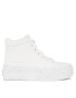 Calvin Klein Jeans Sneakersy Bold Vulc Flatf Mid Laceup Wn YW0YW01230 Bílá - Pepit.cz