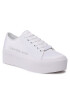 Calvin Klein Jeans Sneakersy Flatform + Cupsole Satin YW0YW00917 Bílá - Pepit.cz