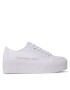 Calvin Klein Jeans Sneakersy Flatform + Cupsole Satin YW0YW00917 Bílá - Pepit.cz