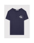 Calvin Klein Jeans T-Shirt Chest Monogram IB0IB00612 Tmavomodrá Regular Fit - Pepit.cz