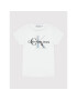 Calvin Klein Jeans T-Shirt Mixed Monogram IG0IG01291 Bílá Slim Fit - Pepit.cz