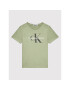 Calvin Klein Jeans T-Shirt Monogram IU0IU00267 Zelená Regular Fit - Pepit.cz