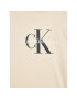 Calvin Klein Jeans T-Shirt Monogram Logo IU0IU00267 Écru Regular Fit - Pepit.cz