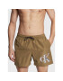 Calvin Klein Swimwear Plavecké šortky KM0KM00800 Khaki Regular Fit - Pepit.cz