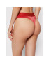 Calvin Klein Underwear Kalhotky string Thong 000QF6666E Červená - Pepit.cz